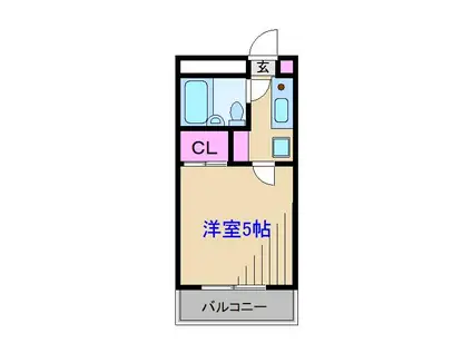 リバーサイド日吉(1K/3階)の間取り写真