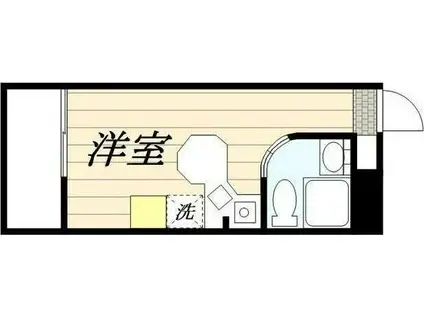 ラパルフェドフォルティーヌ(ワンルーム/4階)の間取り写真