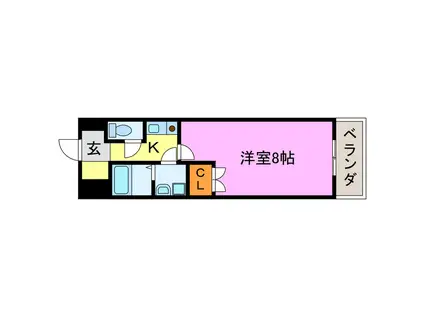 湖南コーポレーションII(1K/5階)の間取り写真