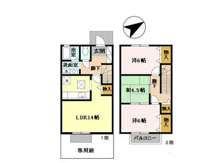 ボア ソルテ(3LDK/1階)の間取り写真