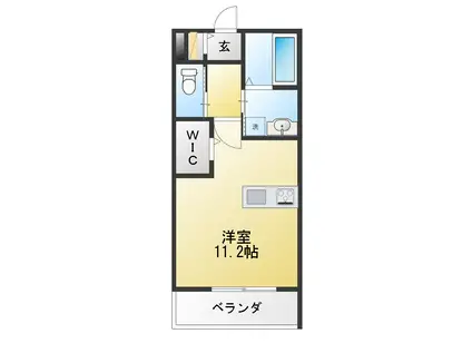 パルテノン(ワンルーム/1階)の間取り写真