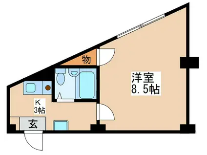 サンパルセ(1K/1階)の間取り写真
