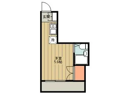 コーポ中宿(ワンルーム/3階)の間取り写真