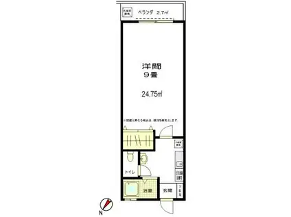 メゾネットラフィーネ(1K/1階)の間取り写真