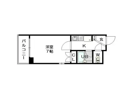 フォレスト318(1K/5階)の間取り写真