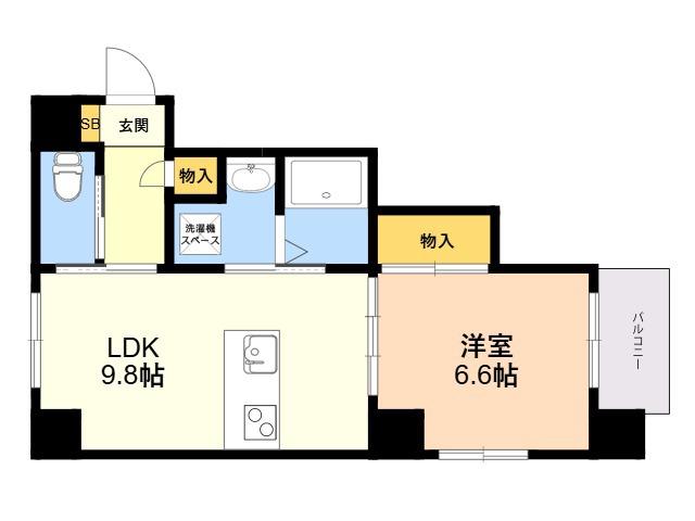セリユ下大利(1LDK/5階)の間取り写真