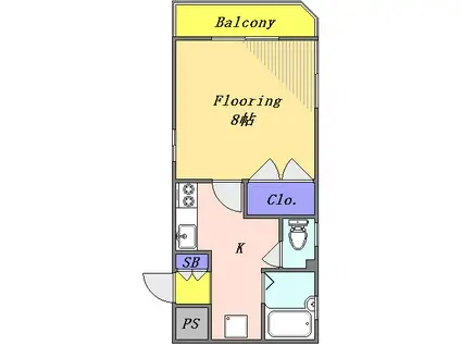 メゾンフローラ(1K/3階)の間取り写真