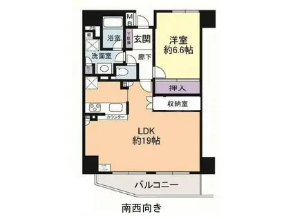 グレイスガーデン多摩川(1LDK/12階)の間取り写真