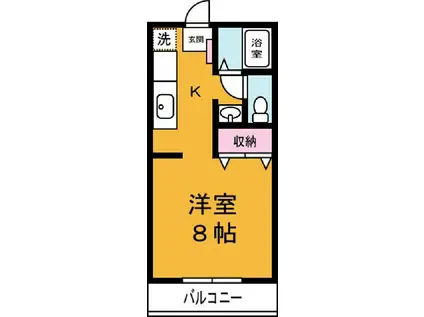 サンステージ赤城(1K/1階)の間取り写真