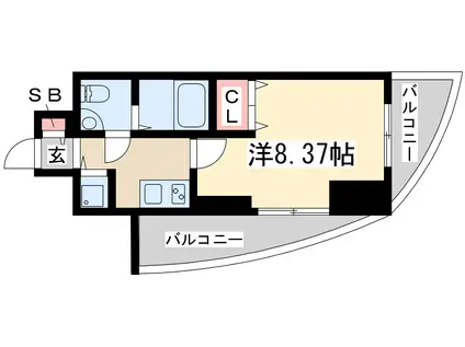 セレニテ新大阪弐番館(1K/11階)の間取り写真