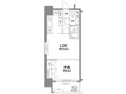 コンフォリア新宿御苑I(1LDK/13階)の間取り写真