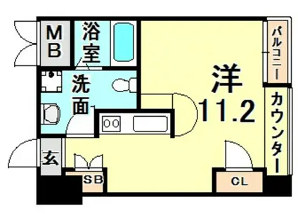 シャンブル杭瀬(ワンルーム/7階)の間取り写真