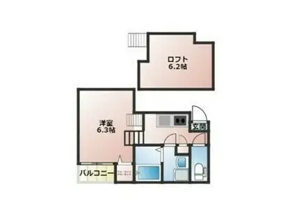 アルテミス新栄(1K/2階)の間取り写真