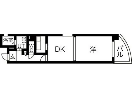 THE RESIDENCE KANAYAMA サウス(1DK/8階)の間取り写真