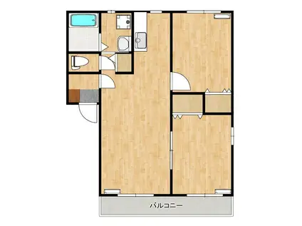 メンバーズコートK-B棟(2LDK/1階)の間取り写真