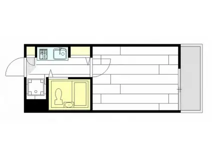 山根ビル柳が丘(1K/4階)の間取り写真