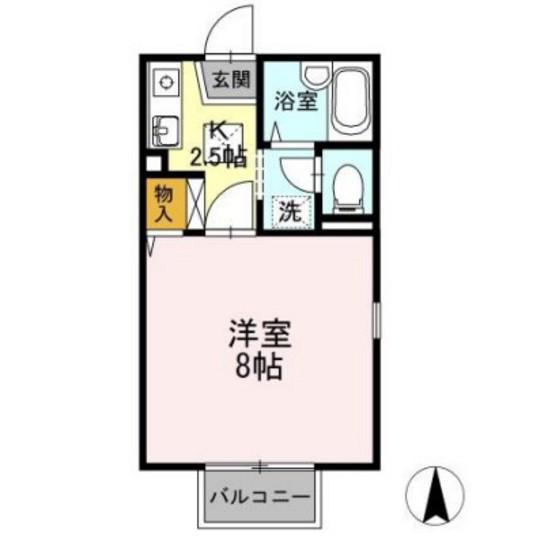 コーポ向日葵(1K/1階)の間取り写真