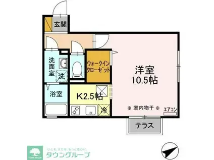 三木市緑が丘町本町一丁目アパート(2LDK/2階)の間取り写真