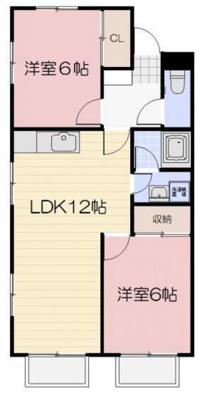 メゾンニューライフA(2LDK/1階)の間取り写真