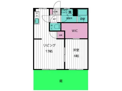 司レジデンス(1LDK/1階)の間取り写真