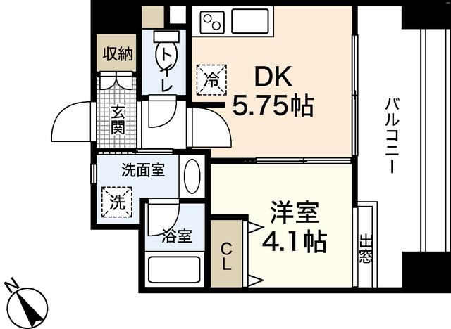 SHETLAND KOIHONMACHI(1DK/6階)の間取り写真