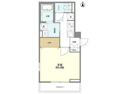 リモーネ(1K/2階)の間取り写真