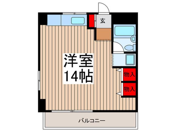 レジデンス ヒロ(ワンルーム/3階)の間取り写真