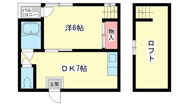 エムズ富雄(1DK/3階)の間取り写真
