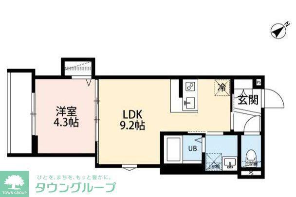 ROBOT HOME みどり台(1LDK/1階)の間取り写真