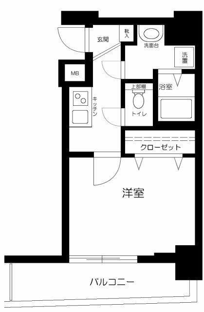 グリフィン横浜・ルミエール(1K/10階)の間取り写真