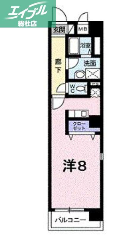 CASA SYUNSUI(ワンルーム/2階)の間取り写真