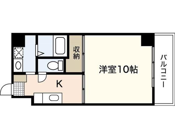 クレールK(1K/2階)の間取り写真