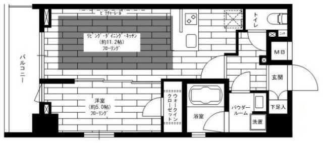 グランドコンシェルジュ吾妻橋(1LDK/7階)の間取り写真