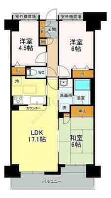 ワイズ222(3LDK/10階)の間取り写真