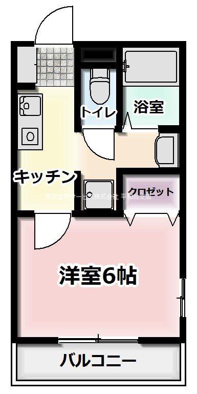 カーサ・ルーチェ(1K/1階)の間取り写真