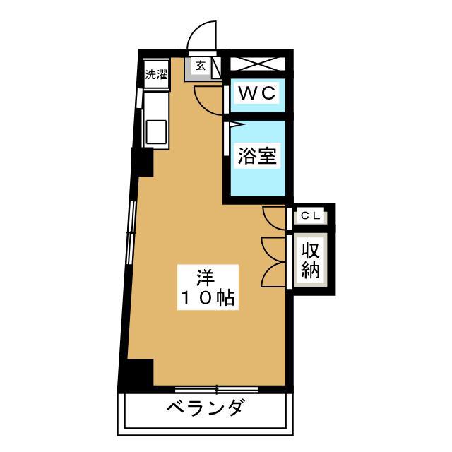 エスユーパレス(ワンルーム/3階)の間取り写真