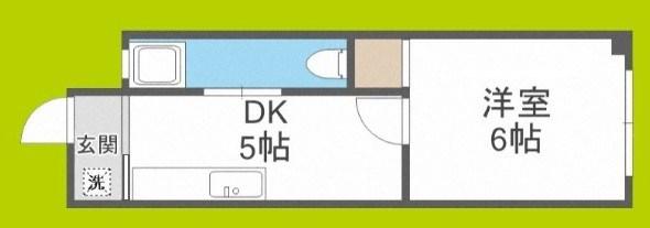 RIZEONE天神ノ森レジデンス(1DK/3階)の間取り写真