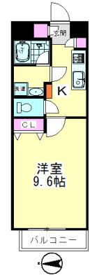 WIZビル(1K/4階)の間取り写真