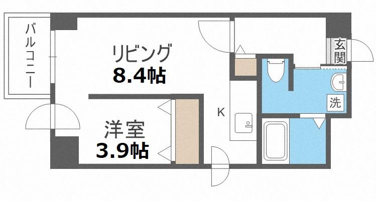 STELLA LUCE(1LDK/6階)の間取り写真