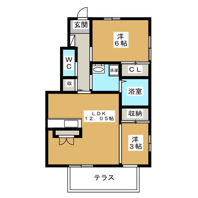 プレミール サクエ(1SLDK/1階)の間取り写真