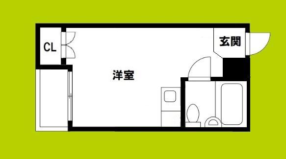 アウトバーンGK(ワンルーム/2階)の間取り写真