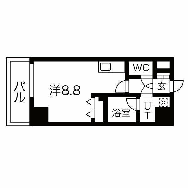 シェモア大須(ワンルーム/8階)の間取り写真