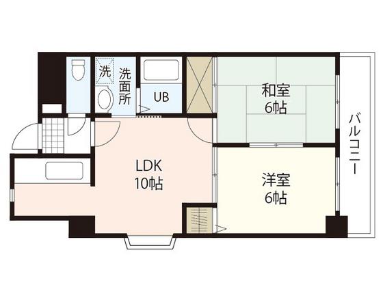 グランシャリオ横川(2LDK/4階)の間取り写真