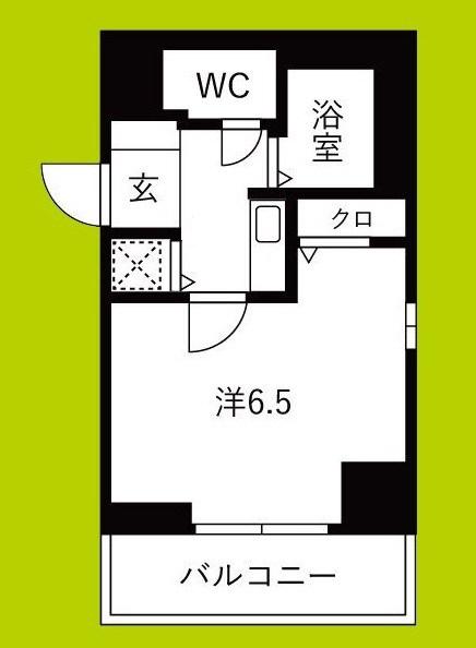 プレサンス同心アーバンステージ(1K/2階)の間取り写真