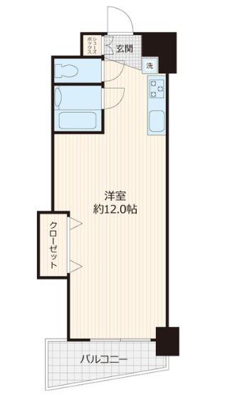 東品川マンション(ワンルーム/1階)の間取り写真