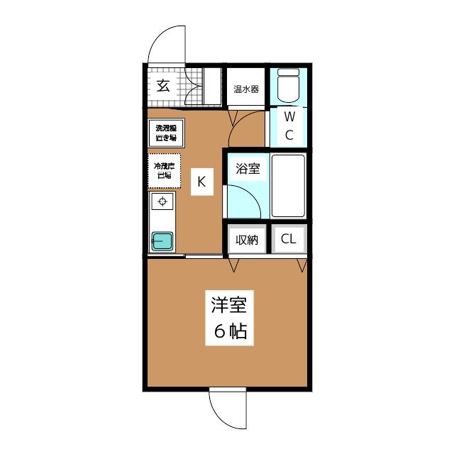 アメニティー18(1K/3階)の間取り写真