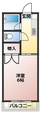 シャルム加藤(1K/1階)の間取り写真