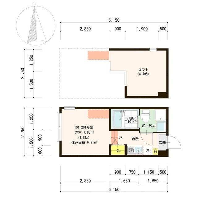 MAISON SOURIRE(1K/1階)の間取り写真