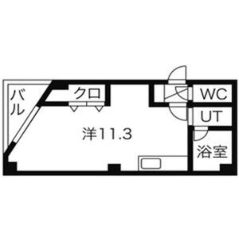 プレジール本郷(1DK/2階)の間取り写真