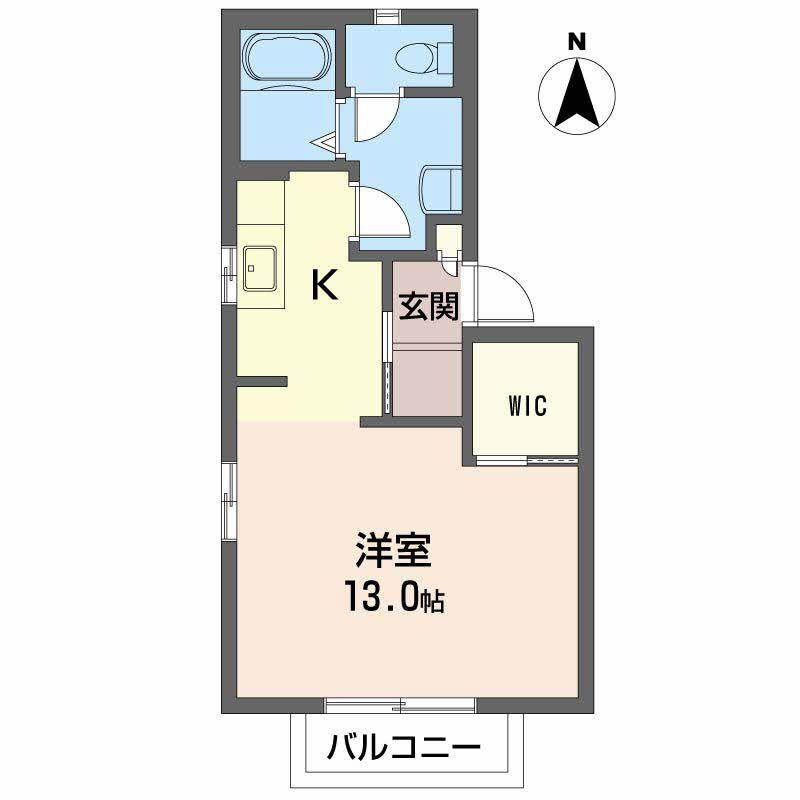 POSTO(1K/1階)の間取り写真